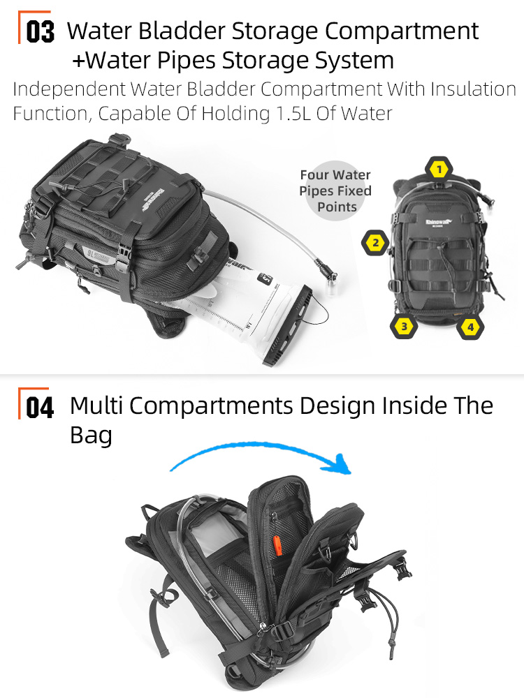 Rhinowalk Motorcycle Tank Bag  - Rain Cover Backpack 评论和价格