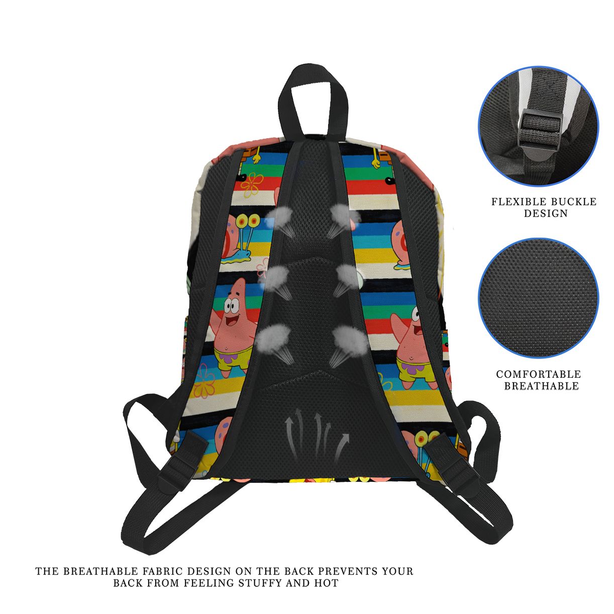 SpongeBob SquarePants Striped  - School Backpack Teen 评论和价格
