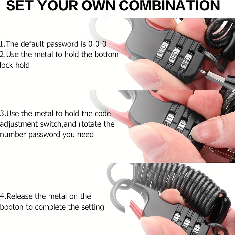 3 Digit Combination Padlock wi - Travel Backpack Anti Theft 评论和价格